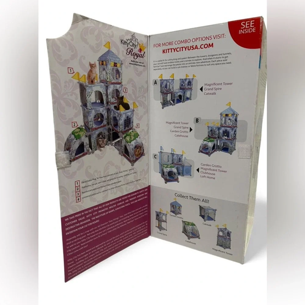 A Kitty City Royal Gatehouse - Modular Cat Play House